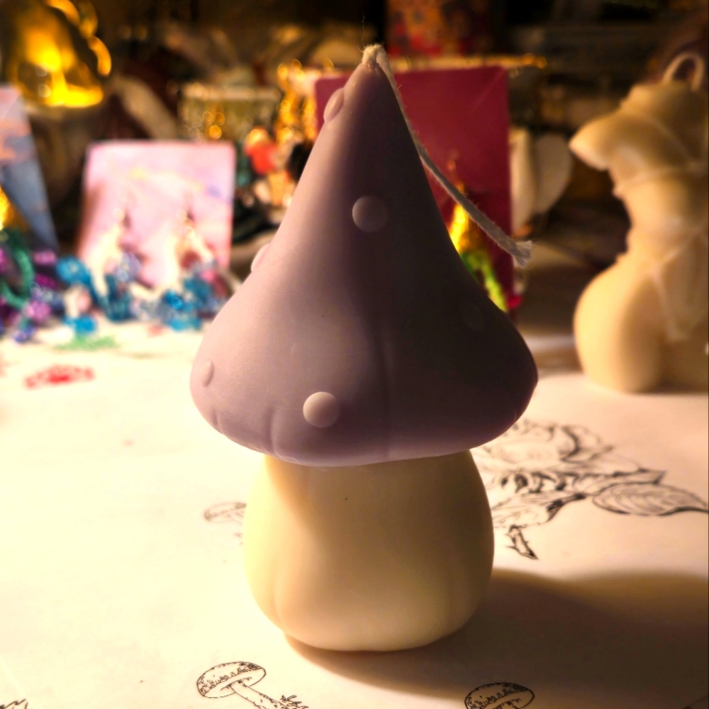 Mushroom candle